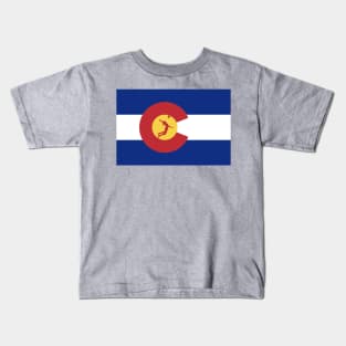 Colorado Volleyball Flag Kids T-Shirt